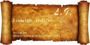 Ludwigh Irén névjegykártya